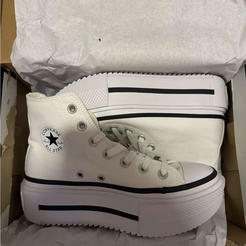 Converse Women's White Platform High-Tops